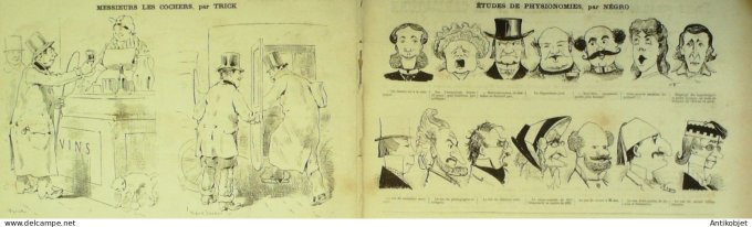 La Caricature 1880 #   3 Nana Les plaisirs de l'hiver Robida Draner Négro Trick