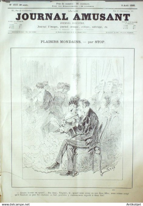 Le Journal Amusant 1885 # 1510 Etudes maritimes L'ancienne marine et la nouvelle par Leonnec