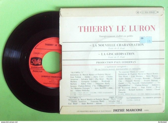 Le Luron Thierry 45T EP La Giscardisation 1971