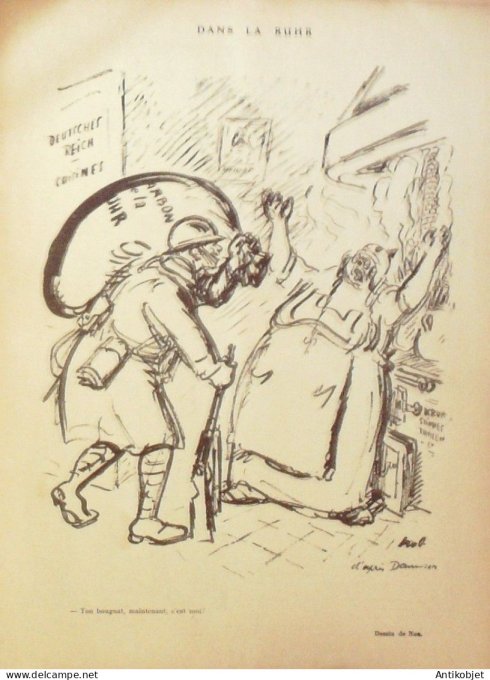 Le Rire 1923-01-27 # 208 Journal humoristique Ed.Originale La Ruhr