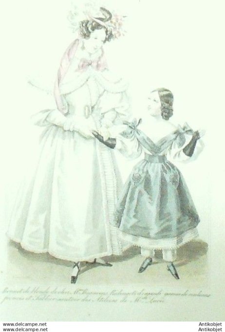 Gravure Mode Costume Parisien 1831 # 2922 (eau forte old Fashion plate