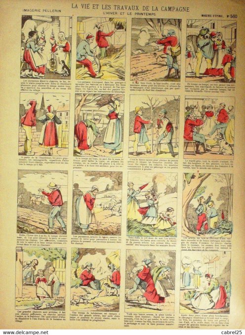 La Vie & Les Travaux  de La Campagne L'hiver & Printemps (Pellerin d'epinal)