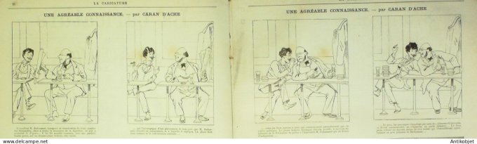 La Caricature 1883 #162 Une soeur de lait essai malheureux Draner Caran d'Ache Trock
