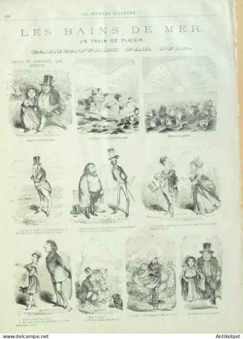 Le journal illustré 1866 n°287 Mont Cenis (73) Avrieux, St Michel Molaret fort d'Escillon