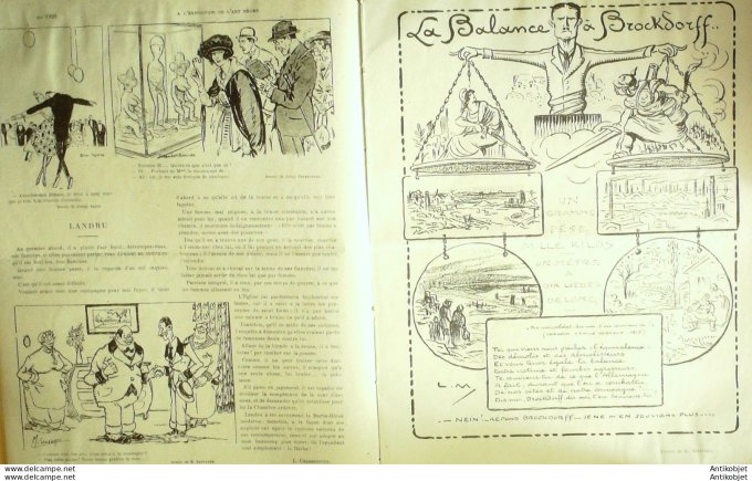 Le Rire 1919-06- 7 #  23 Journal humoristique Ed.Originale Corrida Muerte