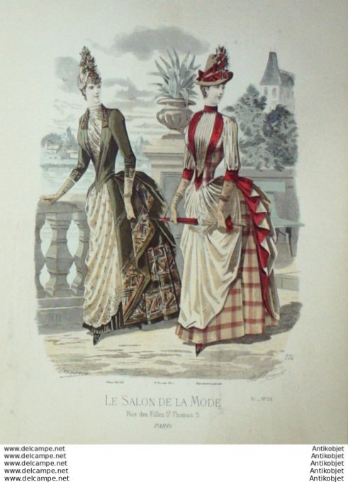 Gravure Mode Salon 1885 #  774 (Old Fashion plate)
