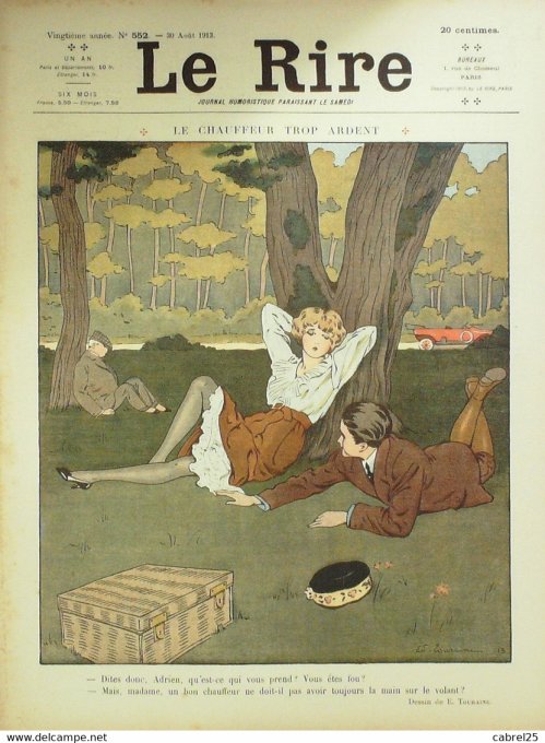 Le Rire 1913 n°552 Touraine Delaw Gerbault Le Rallic Métivet Manfredini Vautel