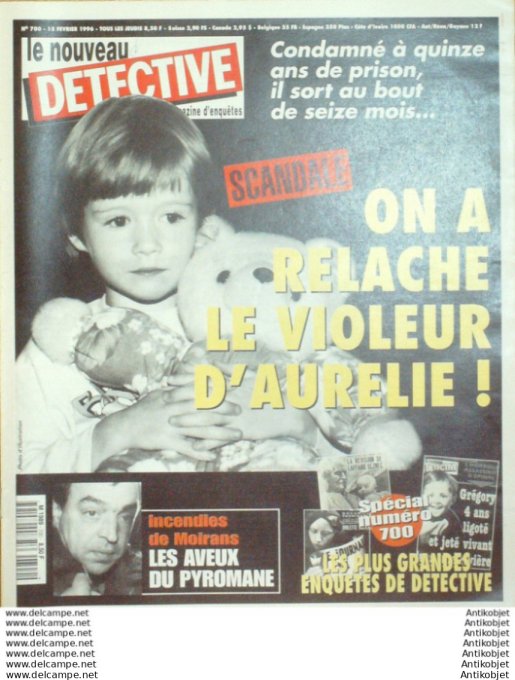Détective 1996 # 700 Aix-en-Prov Moirans Bourgoin-Jallieu Douai Perpignan Riom