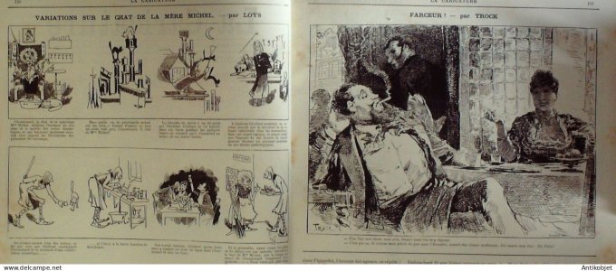 La Caricature 1883 #174 Retour du Moyen-âge Robida Sorel Trock Loys