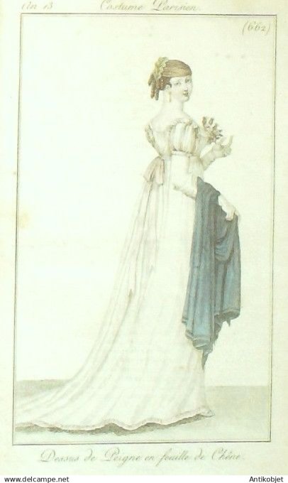 Costume Parisien 1805 an 13 # 662 (eau forte) Dessus de Peigne