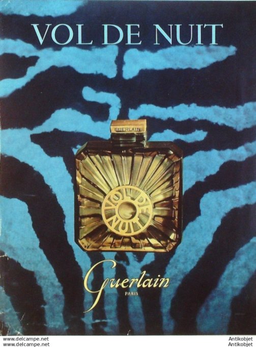 Publicite Cosmetique Guerlain Vol de nuit 1963