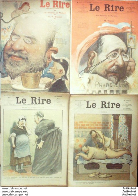 Le Rire 1906 lot 4 revues Hermann Villemot Balluriau Leandre Delaw Barcet Mirande Losques