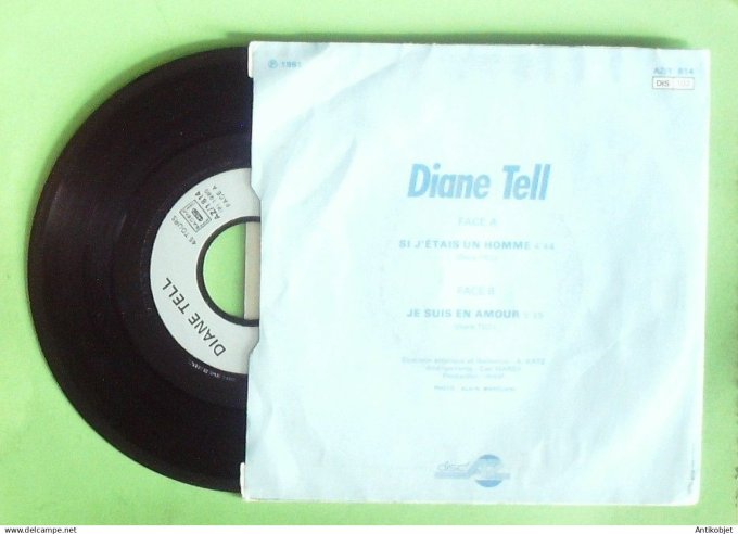 Tell Diane 45T SP Si j'étais un homme 1980