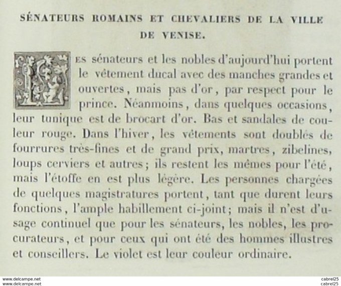 Italie Sénateur de ROME chevalier de VENISE 1859