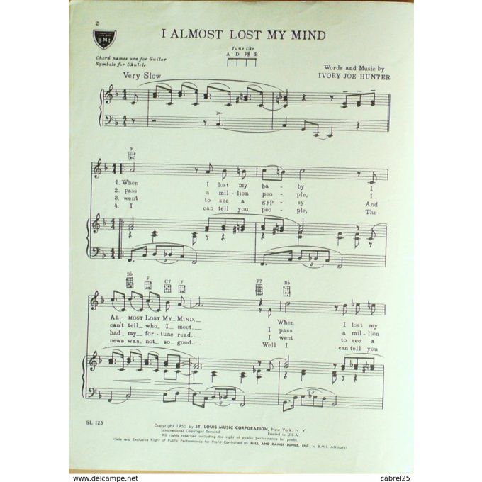 Boone Pat I Almost Lost My Mind 1950