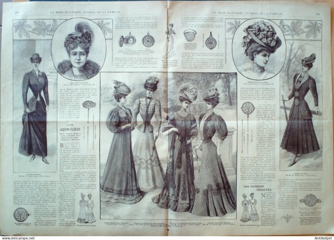 La Mode illustrée journal 1906 n° 31 Toilette de plage