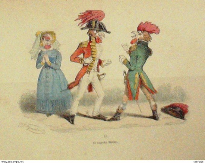 Grandville "Les Métamorphoses du jour" LI Cocq Poule 1847