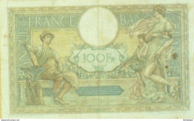Billet Banque de France 100 francs Luc Olivier Merson Grands Cartouches C7=4=1925 TTB