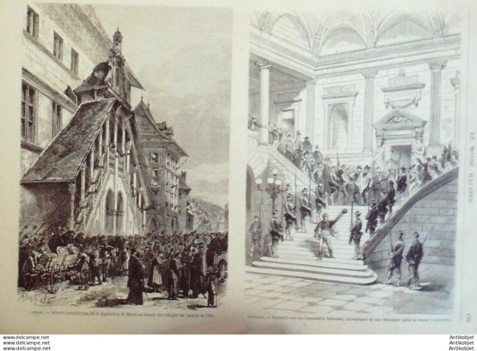 Le Monde illustré 1871 n°725 Patay (45) Bordeaux (33) Suisse Berne Autriche Vienne