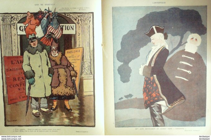 Le Rire 1919-03-22 #   12 Journal humoristique Ed.Originale Cabotinville