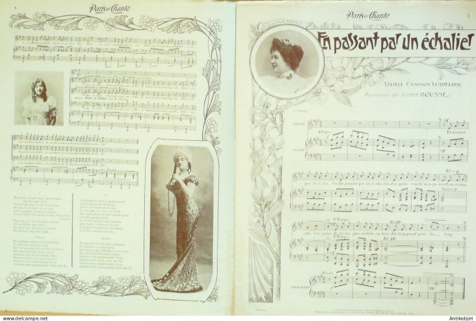 Paris qui chante 1905 n°153 Alice Bonheur numéro Spécial