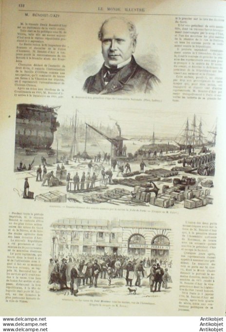 Le Monde illustré 1871 n°725 Patay (45) Bordeaux (33) Suisse Berne Autriche Vienne