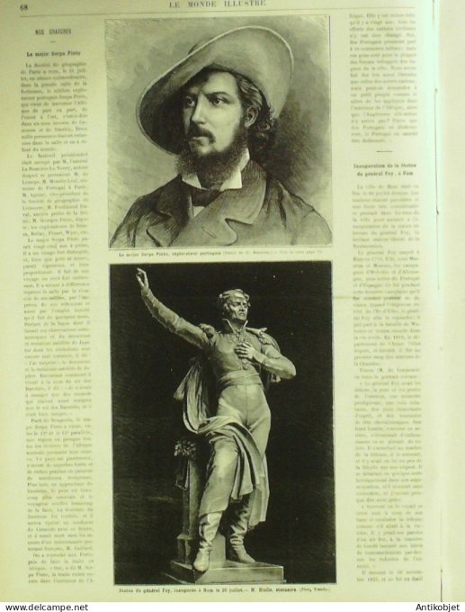 Le Monde illustré 1879 n°1166 Berck (62) Italie Rome villa Borghèse Serpa Pinto