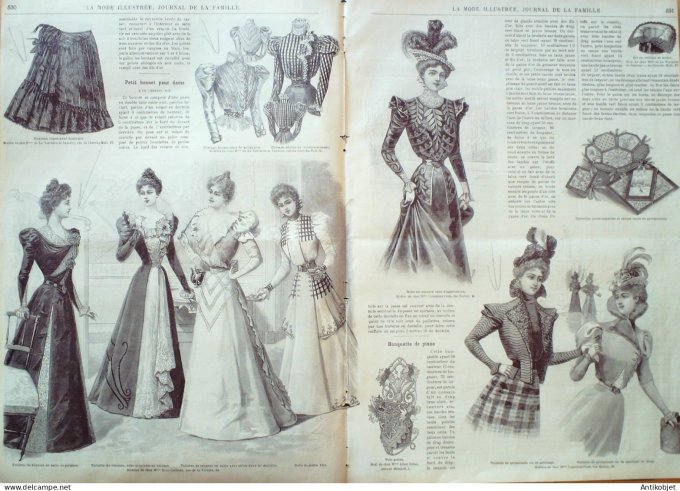 La Mode illustrée journal 1897 n° 49 Toilette de promenade