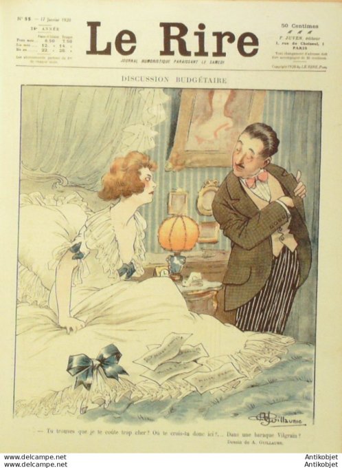 Le Rire 1920-01-17 #  55 Journal humoristique Ed.Originale La lune