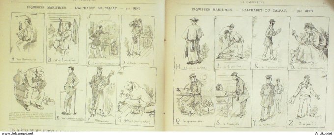 La Caricature 1885 #273 Tonkin Draner Gino De Neuville par Luque Cirque Menier Job