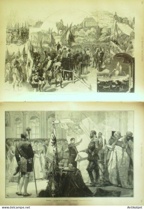 Le Monde illustré 1884 n°1421 Bruxelles St-Omer (62) Juilly (77) Genève Tonkin Hong-Hoa