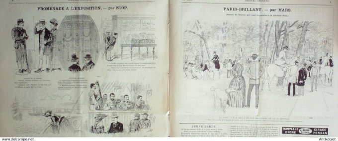 Le Journal Amusant 1889 # 1719 Theatre Le Prince soleil par Henriot