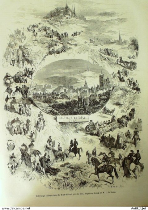 Le Monde illustré 1858 n° 58 Havre (76) Avignon (84) Bonifacio (20) Veldès en Carniole Dôle (39)