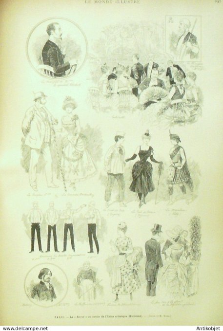 Le Monde illustré 1884 n°1421 Bruxelles St-Omer (62) Juilly (77) Genève Tonkin Hong-Hoa