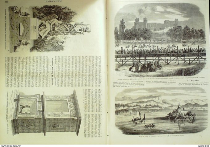 Le Monde illustré 1858 n° 58 Havre (76) Avignon (84) Bonifacio (20) Veldès en Carniole Dôle (39)