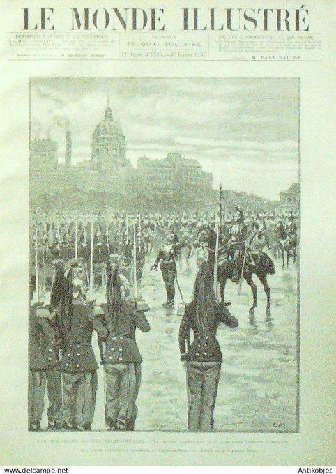 Le Monde illustré 1886 n°1555 Viet-Nam Hanoi Paul Bert Chiens de guerre