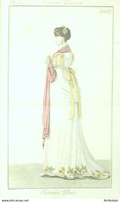 Costume Parisien 1805 an 13 # 668 (eau forte) Costume paré