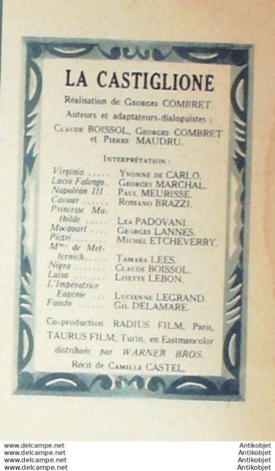 Mon Film 431 54-11-24 La Castiglione Yvonne de Carlo Paul Meurisse
