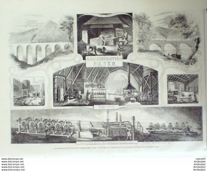 Le Monde illustré 1859 n° 93 Italie Turin Gênes Chili Valparaiso Genes Algérie Alger