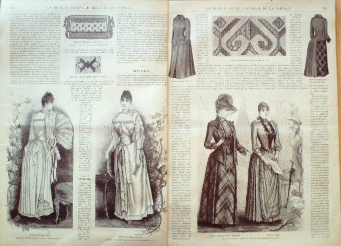 Journal Mode illustrée 1888 # 46 Chapeaux d'hiver