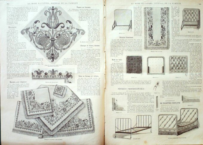 Journal Mode illustrée 1886 # 46 Robe en cachemire