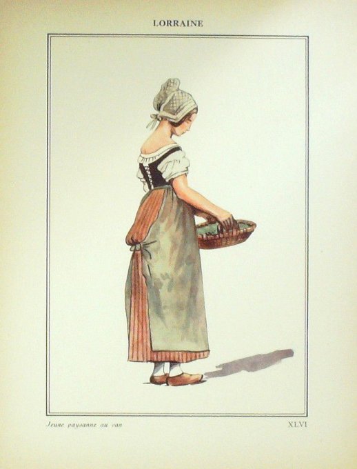 Grand-Est Lorraine Paysanne Au Van 1920