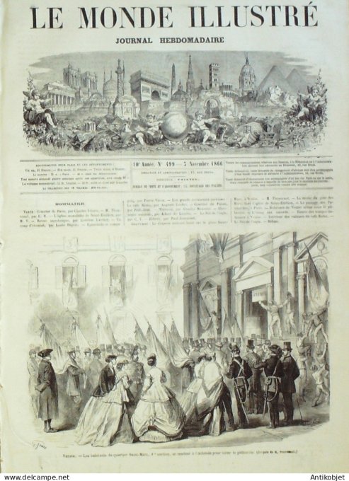 Le Monde illustré 1866 n°499 Italie Venise St-Marc Passage des Patriarches St-Emilion (33)