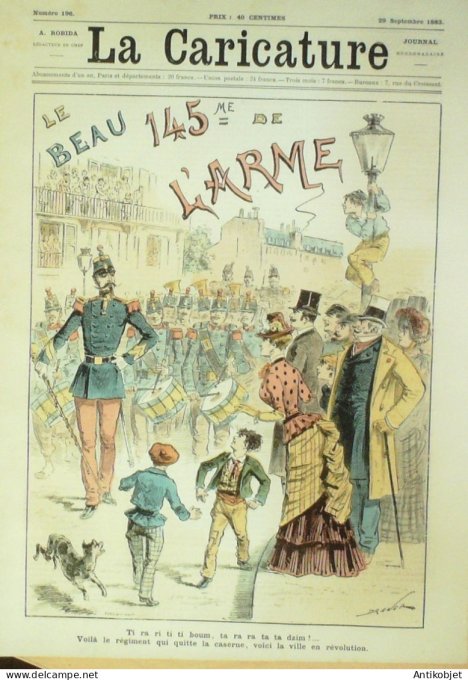 La Caricature 1883 #196 Le 145ème de l'Arme Draner Paysanneries Loys