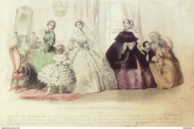 Journal des Dames Demoiselles 1858 # 541 (Maison Lhopiteau) mariée