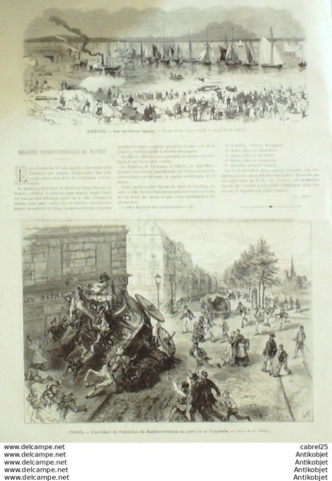 Le Monde illustré 1874 n°908 Bazeilles (08) Brest (29) Nantes (44) Suède Stockholm Drottwingholm Bel