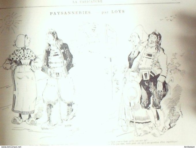 La Caricature 1883 #196 Le 145ème de l'Arme Draner Paysanneries Loys
