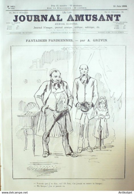 Le Journal Amusant 1884 # 1451 La fete de la presse croquee par Mars