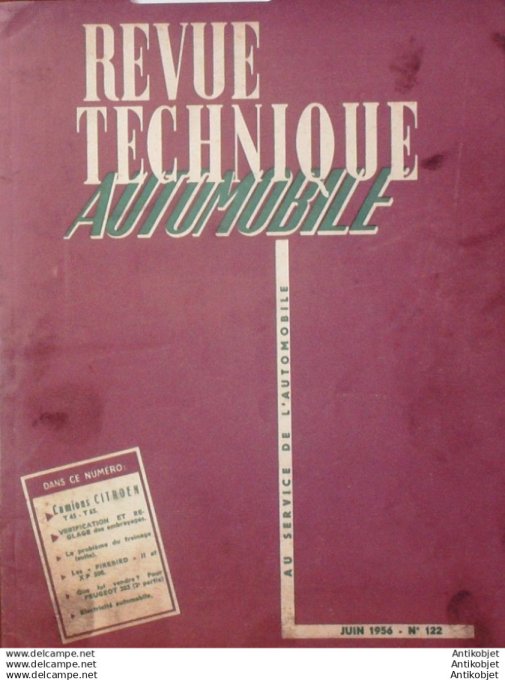 R.T Automobile Camions Citroën T45 T85 Firebird XP 500 122 # 1956