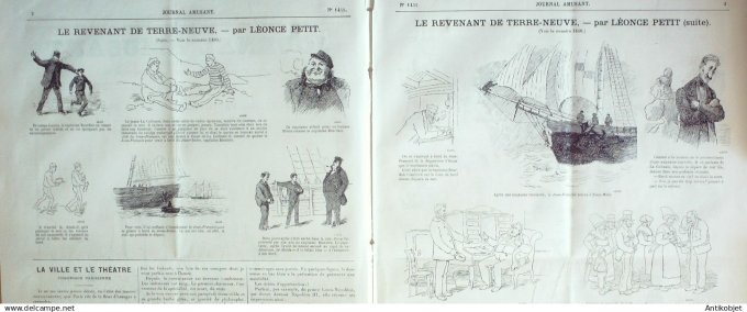 Le Journal Amusant 1884 # 1451 La fete de la presse croquee par Mars